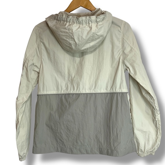 Thread & Supply 1/2‎ Zip Nylon Hooded Pullover Jacket Size S Gray Two Tone - Picture 2 of 11
